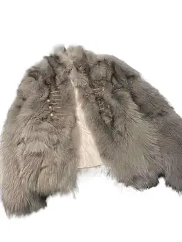 2023 Oblečenie pre Ženy Faux Fox Kožušiny Módne Kožušiny Kabát Zimný Nové 0828