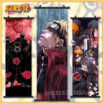 Naruto Plátno Uzumaki Naruto Tlač Maľovanie Jiraiya Wall Art Anime Obrázok, Plagát Hatake Kakashi Domov Izba Dekor Visí Zvitky