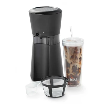 Ľadový™ kávovar s Opakovane Pohára a Filter, Čierna