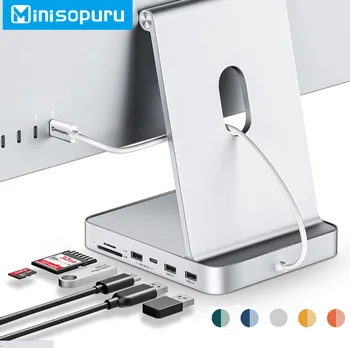 Minisopuru USB Hub 7 v 1 USB C 3.2 SD/TF viacportová Adaptér Podpora M. 2 NVMe SSD dokovacej stanice pre iMac 24 palcový USB C imac hub