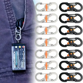 Batoh Pracky, Kemp 8 Tvarované Pracky So Zámkom Proti krádeži Zámok S Typ Karabína Mini Keychain Háčik Key-Lock Háčik